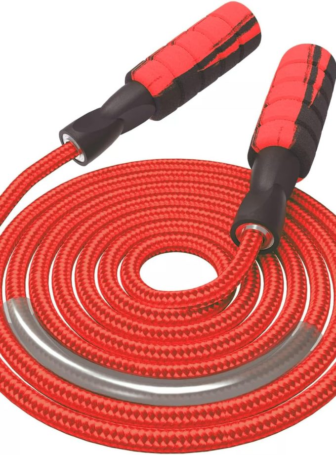 Jump Rope Cotton Adjustable Skipping Weighted jumprope for Women??Adult and Children Athletic Fitness Exercise Jumping Rope (Pink)